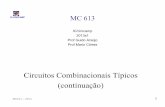 Circuitos CombinacionaisTípicos (continuação)cortes/mc613/slides/aula_04/aula4_circ_comb... · MC613 –2013 1 IC-UNICAMP MC 613 IC/Unicamp 2013s1 ProfGuido Araújo ProfMario Côrtes