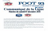 Vendredi 07 Décembre 2018 N°437 - district93foot.fff.fr · 5 Vendredi 07 Décembre 2018 -N°437 La convention de partenariat entre le District de la Seine-Saint-Denis de football