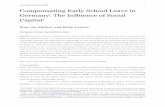 Compensating Early School Leave in Germany: The Influence ... · Compensating Early School Leave in Germany: The Influence of Social Capital1 Stan van Alphen* and Bram Lancee† European