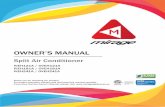 OWNER’S MANUAL - Amazon S3 · owner’s manual split air conditioner iveh121a / oveh121a iveh181a / oveh181a iveh241a / oveh241a conforms to ul std. 1995 certified to csa std. c22.2