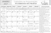 JANEIRO Calendário de Programações - ipamericana.org.br · 2017 Domingo Segunda Terça Quarta Quinta Sexta Sábado 1 2 3 7