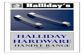 Halliday Hardwarehalliday.com.au/wp-content/uploads/2017/06/HALLIDAY-HANDLE-RANGE-V... · 3 046-765 handle matt nickel 128mm zamak 128mm 046-0601 square handle round end 128mm polished