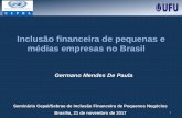 Inclusão financeira de pequenas e médias empresas no Brasil · 2 Introdução Cepal está desenvolvendo o projeto “Inclusão financeira de PMEs e políticas de inovação dos