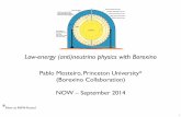 Low-energy (anti)neutrino physics with Borexinonow/now2014/web-content/TALKS/bTue/Plen/Mosteiro.pdf · Neutrinos from the primary proton-proton fusion process in the Sun Low-energy