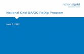 National Grid QA/QC ReDig Program - Northeast Gas Association · 2 ReDig What is ReDig? A series of Quality Control inspections conducted on gas facilities having been recently installed