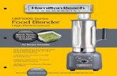 HBF500S Series Food Blender - Hamilton Beach Commercial Food Blender.pdf · Chop, Variable Speed and Pulse Functions for Easy Blending, Pureeing, Grinding, Chopping & Emulsifying