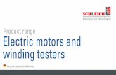 Product range Electric motors and winding testers - Volta · Electric motors and winding testers ... Proﬁ Net, Ethernet, ... • Unique Smart-FFT, frequency analysis without confusion