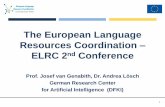 The European Language Resources Coordination ELRC 2nd ... · The European Language Resources Coordination – ELRC 2nd Conference ... • Training on Harry Potter and translation