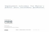 Wage and employment outcomes for Maine’s public post …  · Web viewThe data system produces employment and wage outcomes for the first year after graduation, defined as quarters