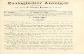 Zoologischer Anzeiger - zobodat.at · ZoologischerAnzeiger herausgegeben von Prof. J.VictorCarUS in Leipzig. Verlag von Wilhelm Engelmann in Leipzig. IX. Jahrg. 6. December 1886.