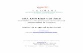 ERA-MIN Joint Call 2018 · ERA-MIN Joint Call 2018 RAW MATERIALS FOR SUSTAINABLE DEVELOPMENT AND THE CIRCULAR ECONOMY Guide for proposal submission Link to «ERA-MIN2 Call»