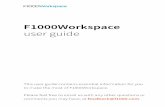 F1000Workspace user guide - F1000 – Faculty of 1000 · Page 3 Getting started About F1000 & F1000Workspace F1000 (Faculty of 1000) provides collaborative authoring, reference sharing,