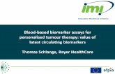 Blood-based biomarker assays for personalised tumour ... · technologies for isolation and characterization of CTCs. Comparative studies are lacking and ... • Validated biomarker
