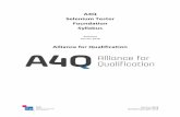 A4Q Selenium Tester Foundation Syllabus - gasq.org · Troubleshooting the problem then starts off incorrectly. Since the test analyst who ran the test. ...