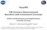 HyspIRI TIR Science Measurement Baseline and Instrument .... Hook... · 23/08/2011 · HyspIRI TIR Science Measurement Baseline and Instrument Concept NASA Earth Science and Applications
