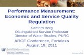 Performance Measurement: Economic and Service Quality … · Leadership in Infrastructure Policy Context Institutions: ARCE, Ceará (184 municipalities), Cagece--SOE with 149 municipal