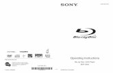 Operating Instructions - Sony · Operating Instructions Blu-ray Disc / DVD Player BDP-S350. 2 WARNING To reduce the risk of fire or electric shock, do not expose this apparatus ...