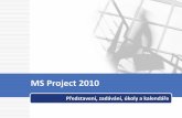 MS Project 2010 - lorenc.info · Verze MS Project Standard Professional Server Jednotlivci Projektoví manažeři Rozsáhlé projekty • Jednoduché zadávání a řízení harmonogramu
