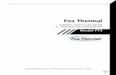 Fox Thermal Instruments, Inc. · PDF file FOX IS ISO 9001 ETIFIE. All Fox Manuals and software available in English only. Fox FT3 Manuals: • Fox FT3 Calibration Validation User's