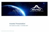 Investor Presentaon - Teleborsaavio-data.teleborsa.it/2017/Investor-Presentation-Star-Conference-9... · AVIO SpA- All rights reserved – subject to the restric9ons of last page.