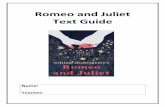 Romeo and Juliet Text Guide - hylands-tkat.org and Juliet Text... · which tell the story of Romeo and Juliet ... Shakespeares purpose when writing the play was to explore the validity