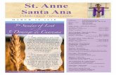 St. Anne · Miraculous Medal Novena Novena de la Medalla Milagrosa Friday morning after 6:45 mass MARCH 18,2018 St. Anne Santa Ana ... ¡Gracias por celebrar Misa con la Comunidad