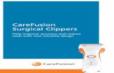 CareFusion Surgical Clippers · Turn the clipper off, position the clipper blade facing down over a sharps trash receptacle, and use your thumb to push the blade forward along the