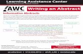 ACADEMIC WRITING CENTER Informative Abstracts an... · ACADEMIC WRITING CENTER Questions? Writing an Abstract Informative Abstracts ... Building on Edgar Morin's philosophy of educating