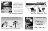 Macro Set Instruction Manual - eScubastatic.escuba.com.au/resources/pdf/macro-lens-manual.pdf · Manual Item # SL95903 Revised on 10/01/2003 SeaLife Macro Wand and Macro Lenses Great