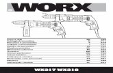 WX317 WX318 - worx.com · WX317 WX318 Impact drill EN Schlagbohrmaschine D Perceuse à percussion F Trapano a percussione P21I Taladro de percusión P26 ES Klopboormachine NL