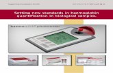 Setting new standards in haemoglobin quantification in ... · Supporting Everybody‘s Health Setting new standards in haemoglobin quantification in biological samples. ibfnp rvdl¡QIPUPNFUFS
