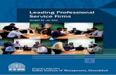 Leading Professional Service Firms Brochure - IIMA · Leading Professional Service Firms October 02-07, 2016 This course is intended for leaders of professional service firms (PSFs).