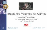 Irradiance Volumes for Games - Home - .Irradiance Volumes for Games Natalya Tatarchuk 3D Application