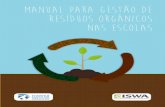 MANUAL PARA GESTÃO DE RESÍDUOS ORGÂNICOS NAS … · reciclagem de resíduos orgânicos uma realidade nas escolas de São Paulo e, possivelmente, ... processos naturais. ... cessos