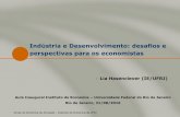 Indústria e Desenvolvimento: desafios e perspectivas para ......Indústria e Desenvolvimento: desafios e perspectivas para os economistas > Lia Hasenclever (IE/UFRJ) Grupo de Economia
