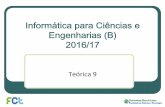 Informática para Ciências e Engenharias (B) 2016/17iceb.ssdi.di.fct.unl.pt/1617/teoricas/T09/iceb_t09.pdf · • SQL (Structured Query Language) • SQL e MATLAB • Um exemplo