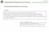 Mathematische Methoden der Chemie I - tu-braunschweig.de · Funktionen Bauerecker Mathematische Methoden der Chemie I Die Wertemenge von x, für die die Funktion definiert ist, heißt