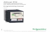 Schneider Electric Altivar 312 Programming Manual · BBV46385 2354235 11/2008 Altivar 312 Variable speed drives for asynchronous motors Programming manual 06/2010 Courtesy of Steven