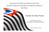 Saúde em São Paulo - sistema4.saude.sp.gov.brsistema4.saude.sp.gov.br/sahe/documento/ConselhoSecretarioDavid.pdf · Taxa de Ocupação (3) Hospital (geral e especializado) 481 47.698