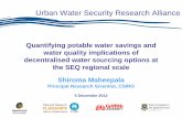 Urban Water Security Research Alliance · Shiroma Maheepala. Principal Research Scientist, CSIRO. 5 December 2012. Urban Water Security Research Alliance. OUTLINE • Outline –