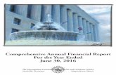 Comprehensive Annual Financial Report For the Year Ended ... · Comprehensive Annual Financial Report For the Year Ended June 30, 2016. ... We are pleased to submit the Comprehensive