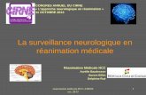 surveillance neurologique en réanimation médicale - CIRNEcirne.fr/documents/diaporama-ide-congres-2013/surveillance... · réanimation médicale HCC-CIRNE oct. 2013 13 Surveillance