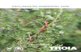 DECLARAÇÃO AMBIENTAL 2016 - Troia Resorttroiaresort.pt/wp-content/uploads/Certificacao_ambiental2016.pdf · ambiental como uma componente decisiva de todos e ... Declaração Ambiental