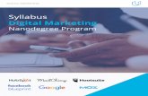 Syllabus Digital Marketing - d20vrrgs8k4bvw.cloudfront.net · DIGITAL MARKETING Course 1: Marketing Fundamentals Becoming a digital marketer is a journey - let us be your guide. In