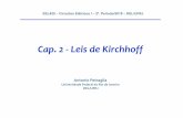 Cap. 2 - Leis de Kirchhoff - pads.ufrj.brpetra/EEL420/Cap2_Slides.pdf · Lei de Kirchhoff para Correntes (KCL): “Em qualquer nó de qualquer circuito elétrico, em qualquer instante,