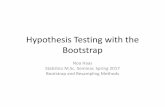 Hypothesis Testing with the Bootstrap - tau.ac.ilsaharon/StatisticsSeminar_files/Hypothesis.pdf · Bootstrap Hypothesis Testing A bootstrap hypothesis test starts with a test statistic
