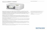 Epson TM-C3500 - · PDF fileEpson˜TM-C3500 FICHE TECHNIQUE Que vous imprimiez des étiquettes, des billets ou des fiches, la TM-C3500 est conçue pour aider votre entreprise à imprimer