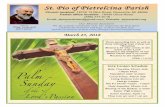 St. Pio of Pietrelcina Parish · Padre Pio “Pray, hope and don’t worry” St. Pio of Pietrelcina Parish Church location: 18720 13 Mile Road, Roseville, MI 48066 Parish office