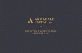 INVESTOR PRESENTATION JANUARY 2017 - Armadale …armadalecapitalplc.com/wp-content/uploads/2017/01/Armadale... · INVESTOR PRESENTATION JANUARY 2017. ... Avg daily volume (shares)
