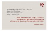 SEMINARIO AICQ SICEV – SICEP Sistemi di Gestione · e Sistema di Gestione Ambientale ISO 14001 Emilia G. Catto SEMINARIO AICQ SICEV – SICEP Sistemi di Gestione ... • check list